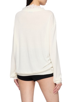 Back View - Click To Enlarge - BONBOM - Lingerine Neck Knit Sweater