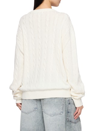 Back View - Click To Enlarge - BONBOM - Cable Knit Sweater