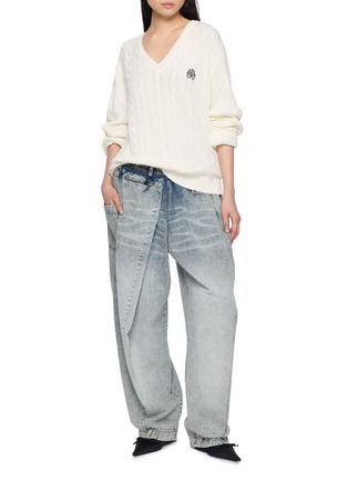 Figure View - Click To Enlarge - BONBOM - Cable Knit Sweater