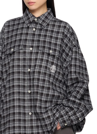  - BONBOM - Oversized Checked Shirt