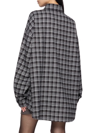 Back View - Click To Enlarge - BONBOM - Oversized Checked Shirt