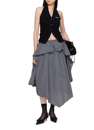 Figure View - Click To Enlarge - BONBOM - Halter Neck Cable Knit Vest