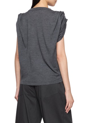 Back View - Click To Enlarge - BONBOM - Shoulder Tuck Sleeveless Sweater