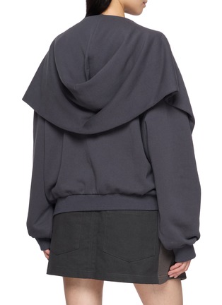 Back View - Click To Enlarge - BONBOM - Sleeve Hoodie Zip Up Jacket