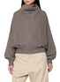 BONBOM Funnel Neck Raglan Sleeve Jacket