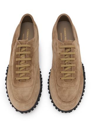 Detail View - Click To Enlarge - COMMON PROJECTS - Minimal Runner Seventy Suede Men's Sneakers