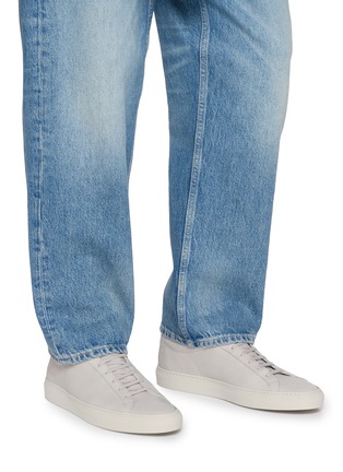 Figure View - Click To Enlarge - COMMON PROJECTS - Achilles Premium Washed Leather Men's Sneakers
