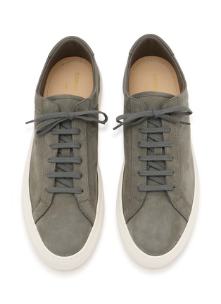 Detail View - Click To Enlarge - COMMON PROJECTS - Achilles Piuma Nabuck Leather Men's Sneakers