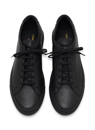 Detail View - Click To Enlarge - COMMON PROJECTS - Achilles Premium Washed Leather Men's Sneakers