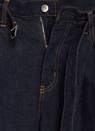  - SACAI - Belted Pleated Wide Leg Denim Pants