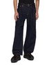 SACAI Belted Pleated Wide Leg Denim Pants