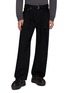 SACAI Belted Pleated Wide Leg Denim Pants