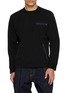 SACAI Long Sleeve Zip Pocket Cotton Jersey T-Shirt