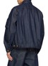 Back View - Click To Enlarge - SACAI - X Levi’s Pleated Dark Wash Denim Bomber Jacket