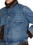  - SACAI - X Levi’s Shearling Accent Pleated Medium Wash Denim Jacket