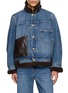SACAI X Levi’s Shearling Accent Pleated Medium Wash Denim Jacket