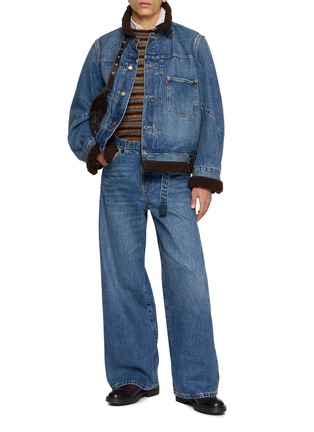 Figure View - Click To Enlarge - SACAI - X Levi’s Straight Leg Medium Wash Jeans