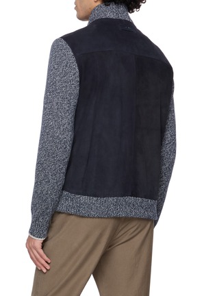 Back View - Click To Enlarge - PAUL & SHARK - Hybrid Auqaleather Zip Up Jacket