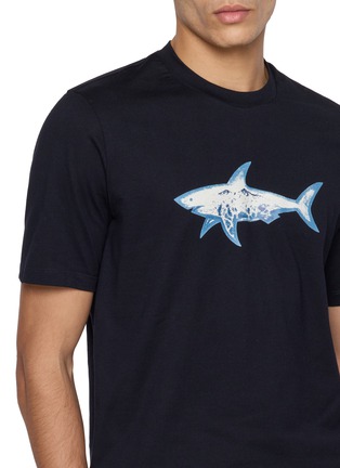  - PAUL & SHARK - Shark Print Cotton Jersey T-Shirt