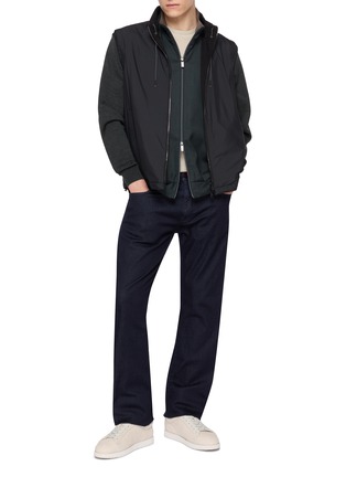 Figure View - Click To Enlarge - PAUL & SHARK - Zip Up Knit Wool Cardigan