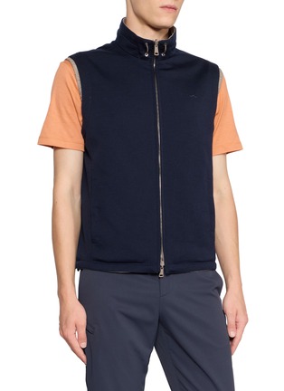 Detail View - Click To Enlarge - PAUL & SHARK - Reversible Jersey Microfiber Vest