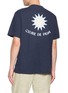Back View - Click To Enlarge - FRESCOBOL CARIOCA - Dinis Printed Cotton Linen T-Shirt
