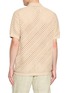 Back View - Click To Enlarge - FRESCOBOL CARIOCA - Pinto Short Sleeve Open Weave Crochet Cotton Cardigan