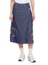 STORY MFG Fold Peace Patchwork Denim Skirt