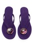 Detail View - Click To Enlarge - CHRISTOPHER ESBER - Aura Quartz Leather Flip Flop