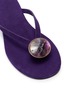 Detail View - Click To Enlarge - CHRISTOPHER ESBER - Aura Quartz Leather Flip Flop