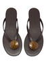 Detail View - Click To Enlarge - CHRISTOPHER ESBER - Aura Quartz Leather Flip Flop