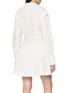 Back View - Click To Enlarge - ULLA JOHNSON - Beatrix Pleated Trim Cotton Mini Dress
