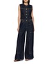 ULLA JOHNSON Esme Sleeveless Cotton Denim Jumpsuit