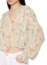  - ULLA JOHNSON - Delfina Ruffle Trim Floral Silk Blouse