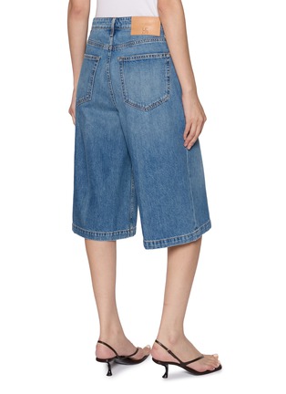 Back View - Click To Enlarge - ULLA JOHNSON - The Rowan Denim Culotte Shorts