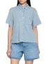 Main View - Click To Enlarge - RAG & BONE - Christina Scalloped Trim Denim Shirt