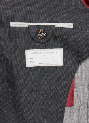  - BRUNELLO CUCINELLI - Single Breasted Cotton Denim Blazer