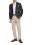 Figure View - Click To Enlarge - BRUNELLO CUCINELLI - Single Breasted Cotton Denim Blazer