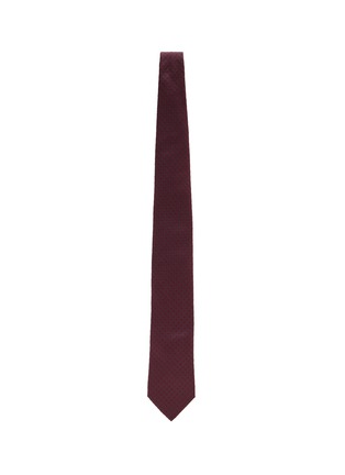Figure View - Click To Enlarge - BRUNELLO CUCINELLI - Embroidered Pattern Silk Tie