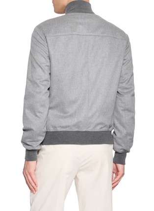 Back View - Click To Enlarge - BRUNELLO CUCINELLI - Stand Collar Button Up Cashmere Jacket