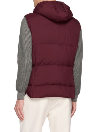 Back View - Click To Enlarge - BRUNELLO CUCINELLI - Hooded Water Resistant Padded Polyester Vest