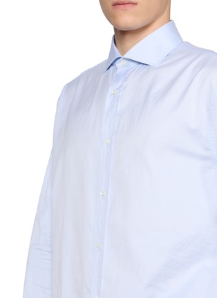  - BRUNELLO CUCINELLI - Spread Collar Cotton Twill Shirt