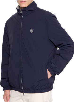  - BRUNELLO CUCINELLI - Logo Embroidered Water Resistant Three Layer Nylon Jacket