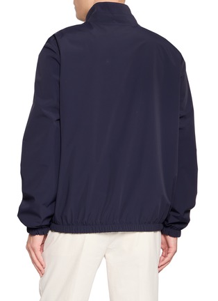 Back View - Click To Enlarge - BRUNELLO CUCINELLI - Logo Embroidered Water Resistant Three Layer Nylon Jacket