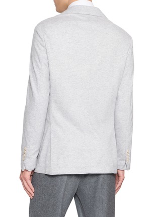 Back View - Click To Enlarge - BRUNELLO CUCINELLI - Single Breasted Notch Lapel Patch Pocket Cashmere Jersey Blazer