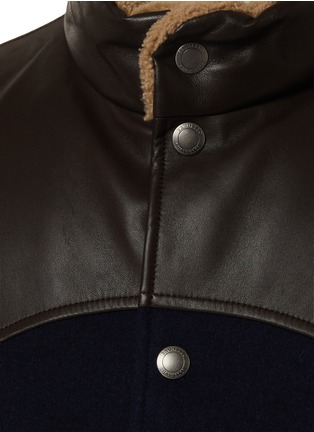  - BRUNELLO CUCINELLI - Shearling Lined Leather Panel Vest