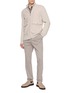 Figure View - Click To Enlarge - BRUNELLO CUCINELLI - Double Pleat Striped Cotton Trousers