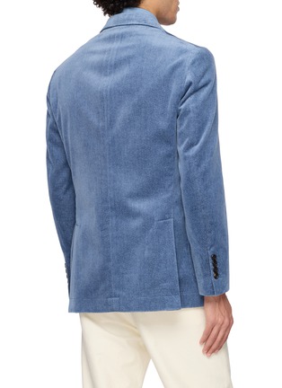 Back View - Click To Enlarge - BRUNELLO CUCINELLI - Doubel Breasted Medium Wash Denim Blazer