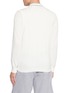 Back View - Click To Enlarge - BRUNELLO CUCINELLI - Logo V-Neck Cotton Cable Knit Vest