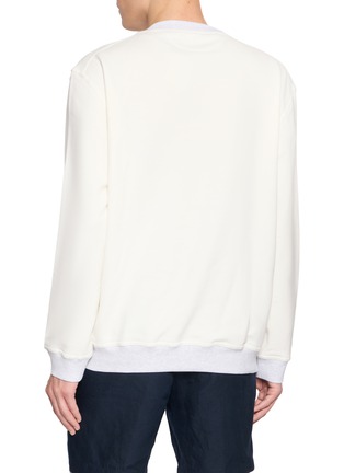 Back View - Click To Enlarge - BRUNELLO CUCINELLI - Logo Embroidered Cotton Sweatshirt